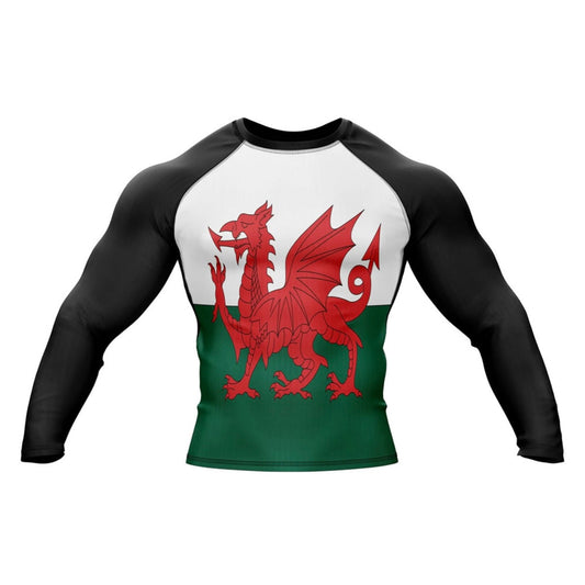 Wales Premium Rash Guard - LONG OR SHORT SLEEVE - MADE TO ORDER 2 WEEK DISPATCH