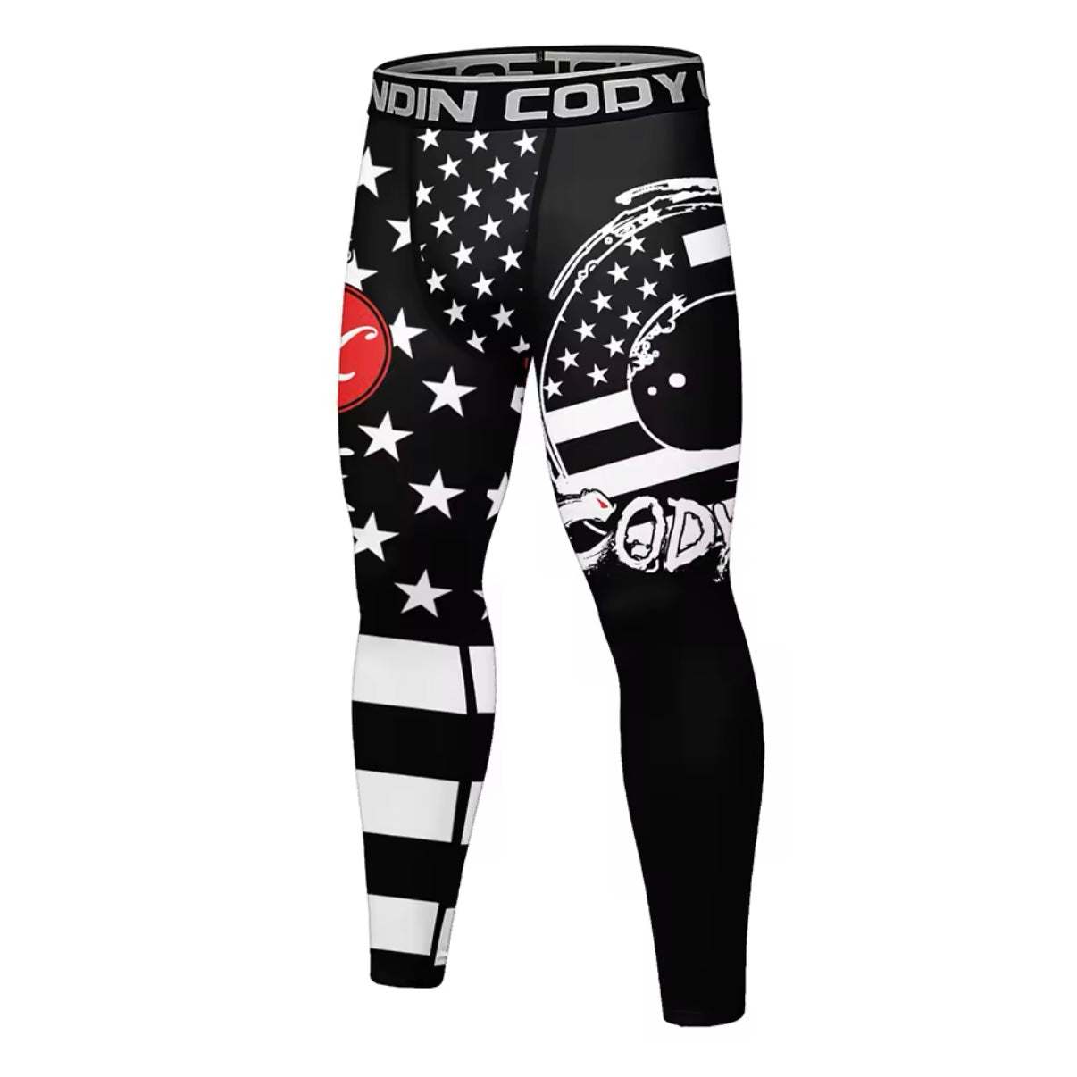 Black USA Premium Compression Spats For BJJ, MMA, Wrestling, CrossFit, Yoga, Running, Cycling, and More - MADE TO ORDER 2 WEEK DISPATCH