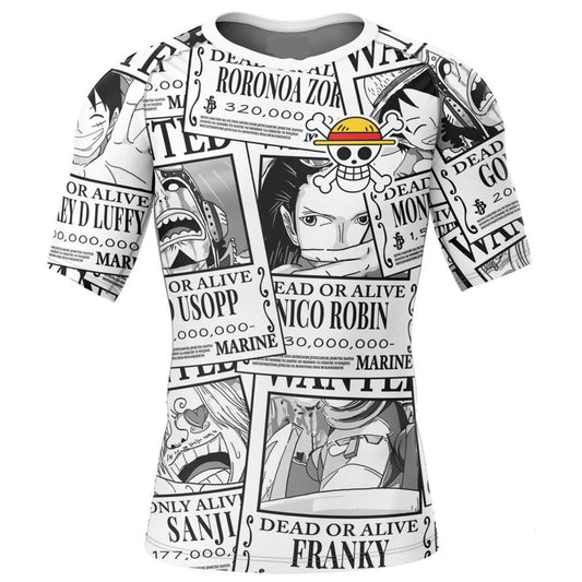 One Piece Wanted Premium Short Sleeve Rash Guard - MADE TO ORDER 2 WEEK DISPATCH