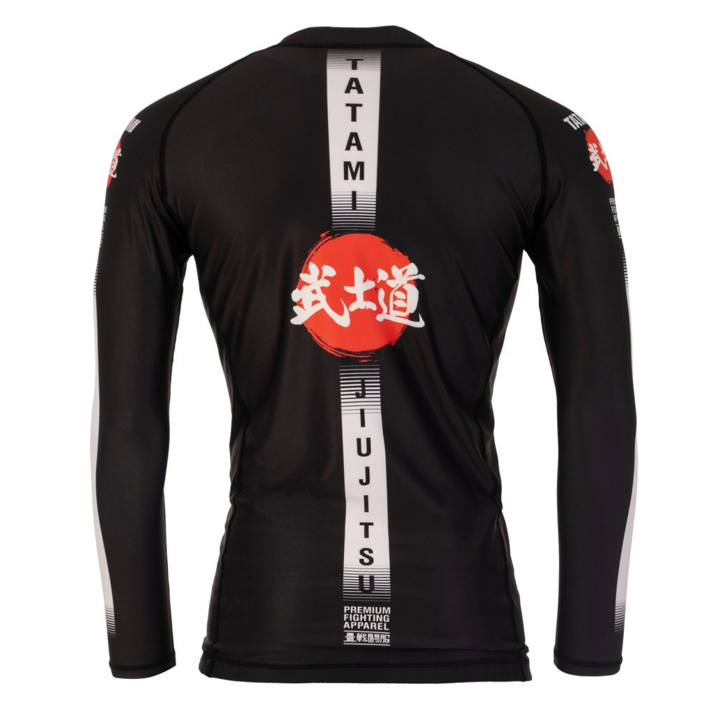 Tatami Black Bushido Long Sleeve Rash Guard