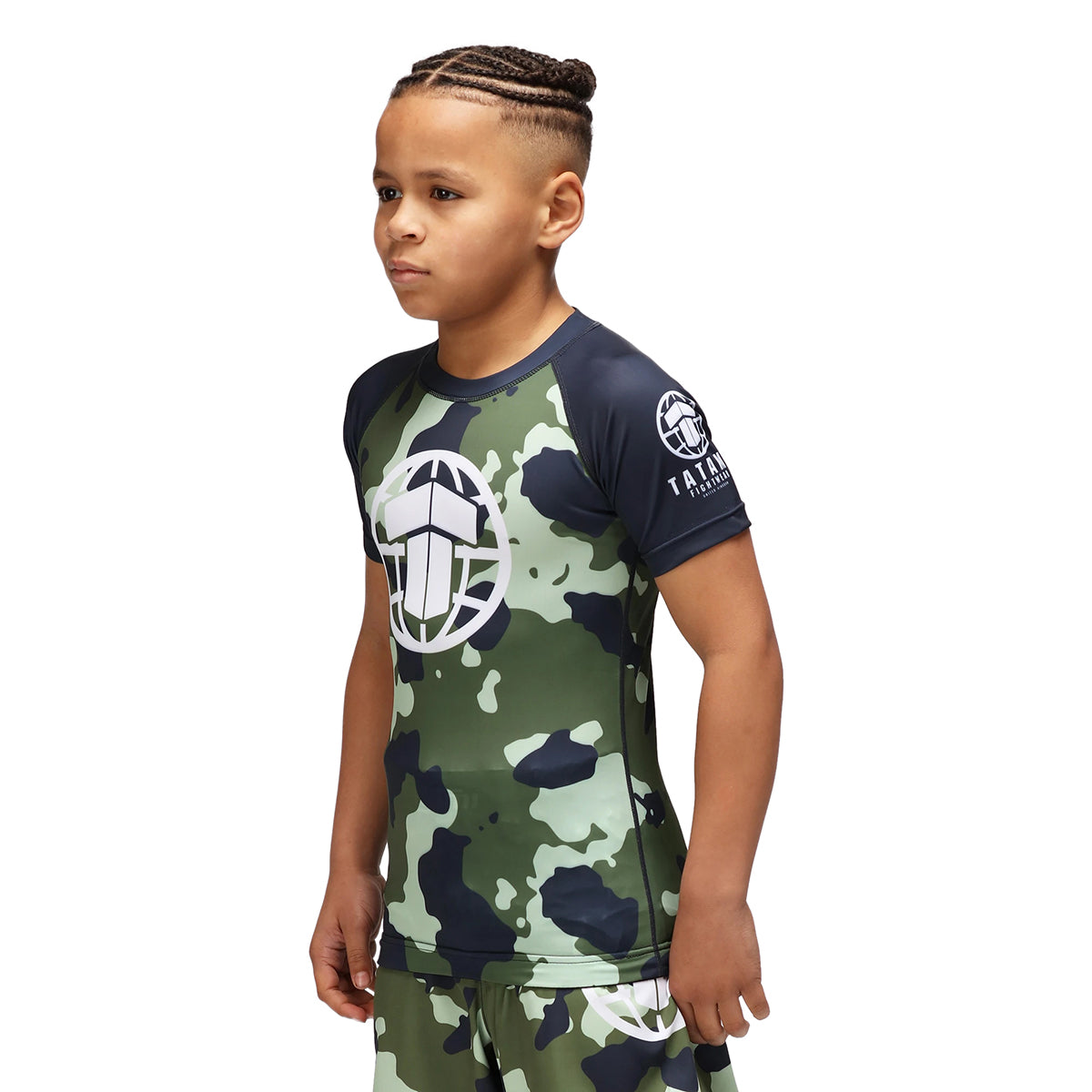 Tatami Kids MTP Green Camo Short Sleeve Rash Guard