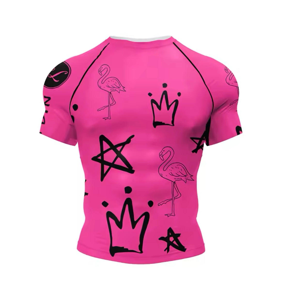 Pink Flamingo Premium BJJ No Gi / MMA Set. Rash Guard, Shorts & Spats - MADE TO ORDER 2 WEEK DISPATCH