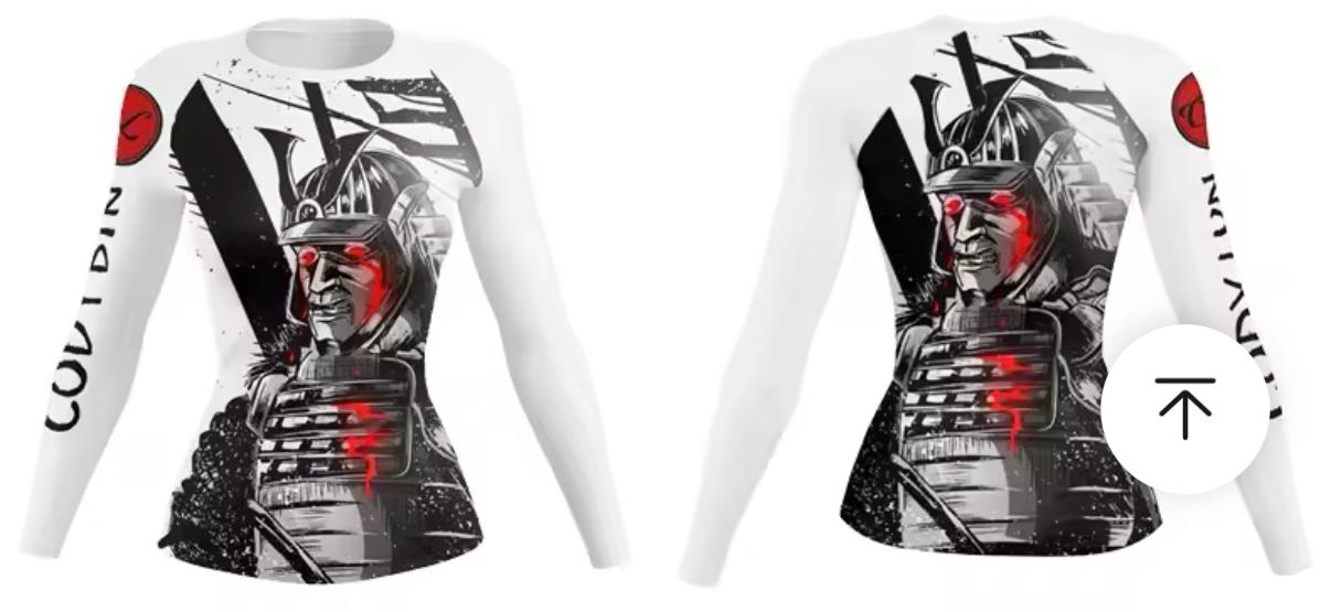 Women’s Samurai Warrior Premium BJJ / MMA Rash Guard - MADE TO ORDER 2 WEEK DISPATCH