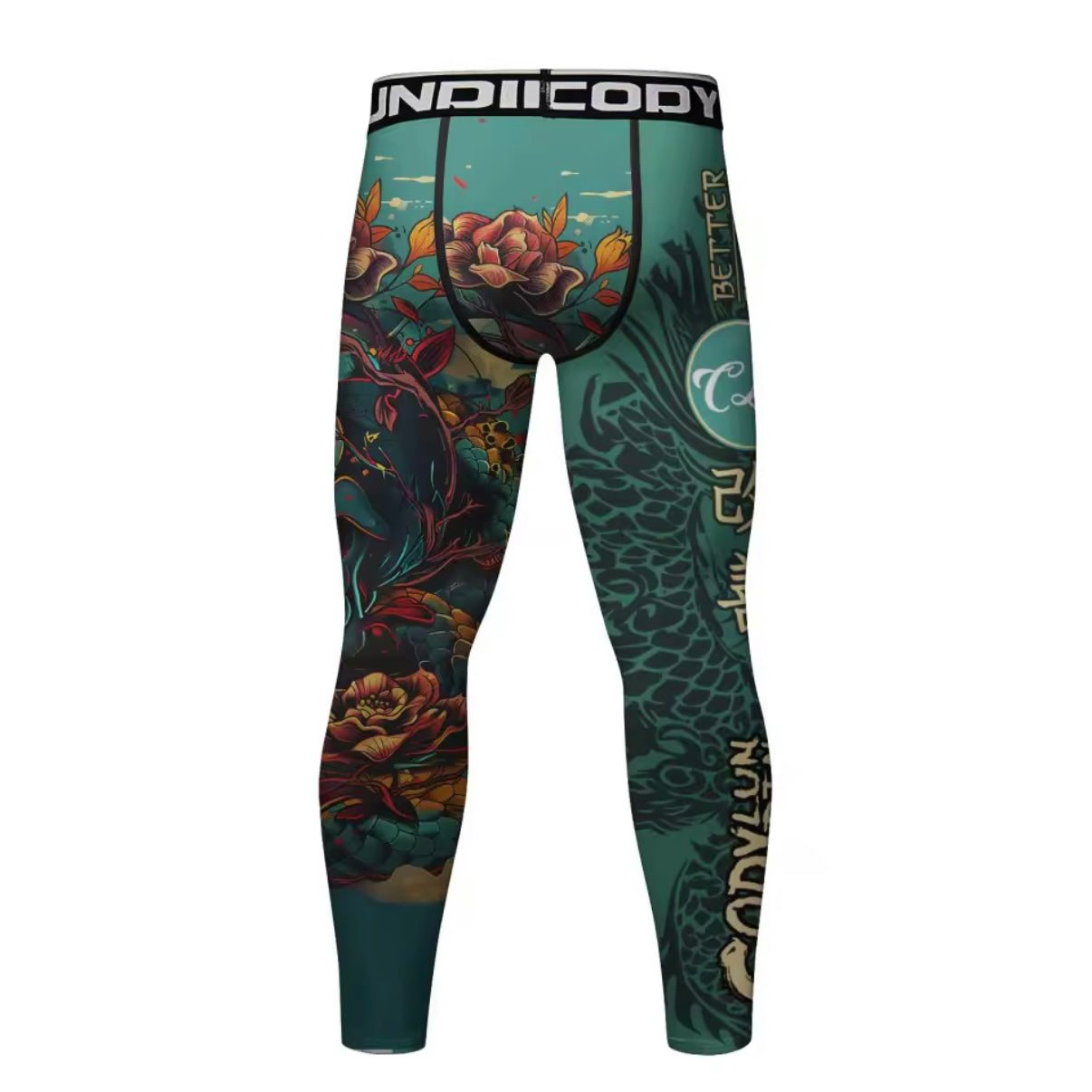 Skull & Dragon Premium Compression Spats For BJJ, MMA, Wrestling, CrossFit, Yoga, Running, Cycling, and More - MADE TO ORDER 2 WEEK DISPATCH