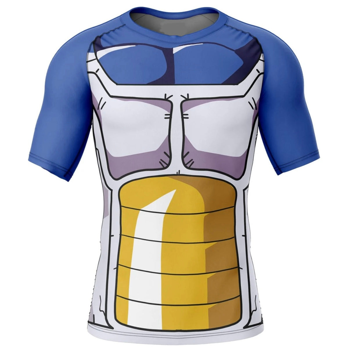 Dragon Ball Z Vegeta Suit Premium Rash Guard - LONG OR SHORT SLEEVE - MADE TO ORDER 2 WEEK DISPATCH