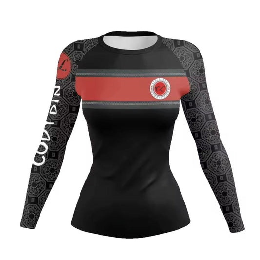 Women’s Black & Red Premium BJJ / MMA Rash Guard - MADE TO ORDER 2 WEEK DISPATCH