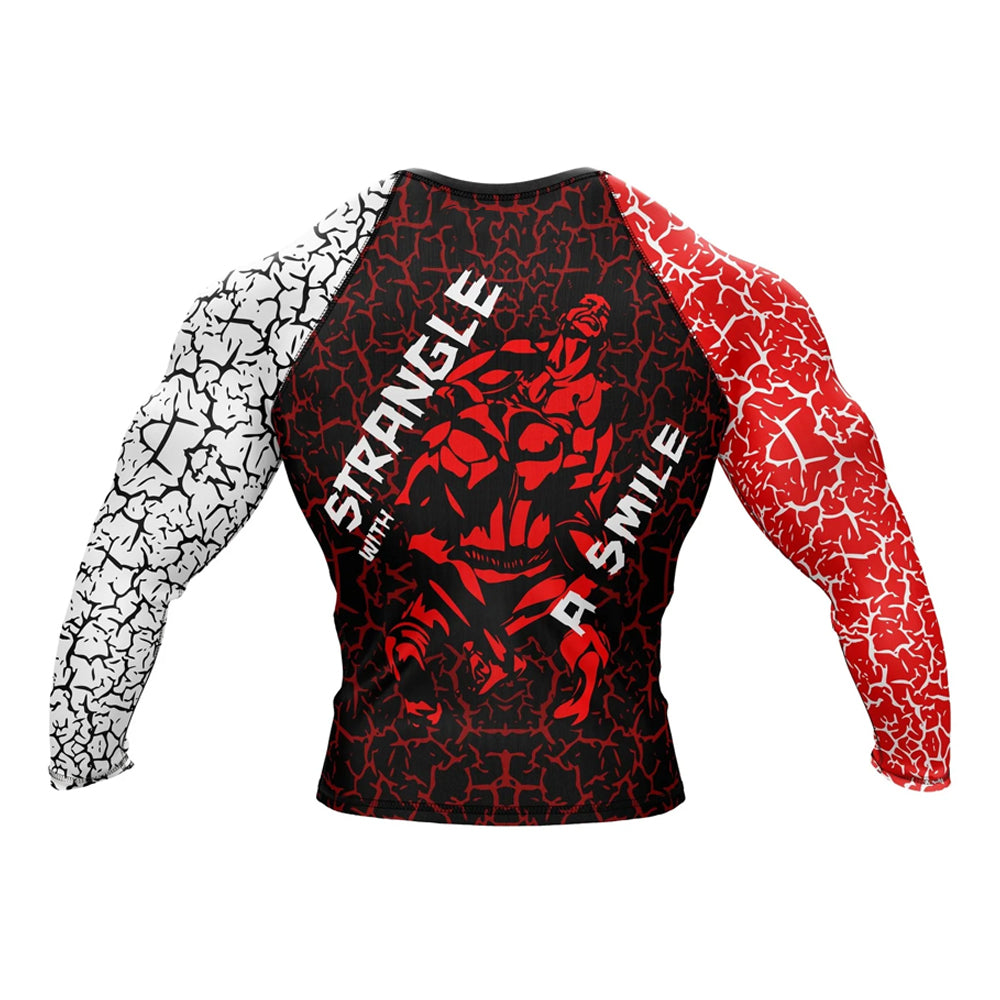 Strangle Things Premium Long Sleeve BJJ Rash Guard