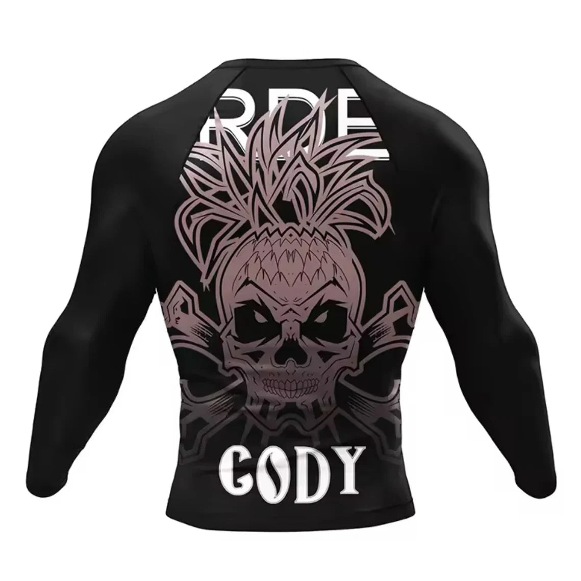Black Skull Premium BJJ / MMA Rash Guard - LONG & SHORT SLEEVE VARIATIONS - MADE TO ORDER 2 WEEK DISPATCH
