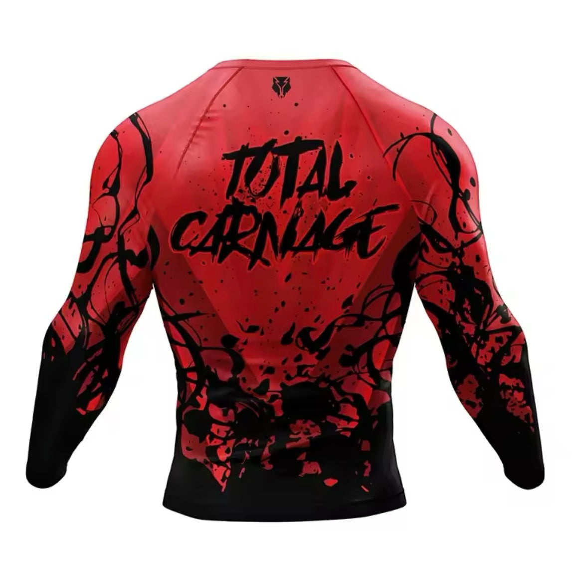 Red Carnage Premium BJJ / MMA Rash Guard - LONG & SHORT SLEEVE VARIATIONS - MADE TO ORDER 2 WEEK DISPATCH