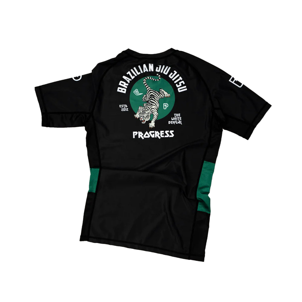 Progress Jiu Jitsu Bengal Hybrid No Gi Rash Guard - Black/Green