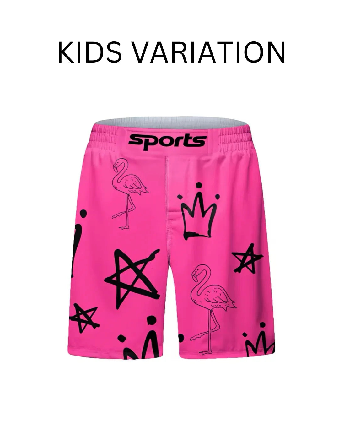 Pink Flamingo Premium BJJ No Gi / MMA Grappling Shorts - MADE TO ORDER 2 WEEK DISPATCH