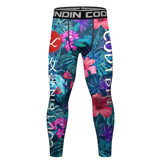 Flower Premium Compression Spats for BJJ, MMA, Wrestling, CrossFit, Yoga, Running, Cycling, and More - MADE TO ORDER 2 WEEK DISPATCH