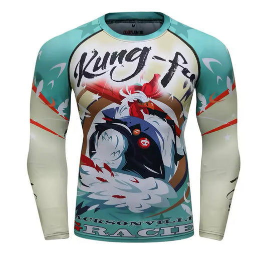 Kung Fu Chicken Premium BJJ / MMA Rash Guard - LONG & SHORT SLEEVE VARIATIONS - MADE TO ORDER 2 WEEK DISPATCH