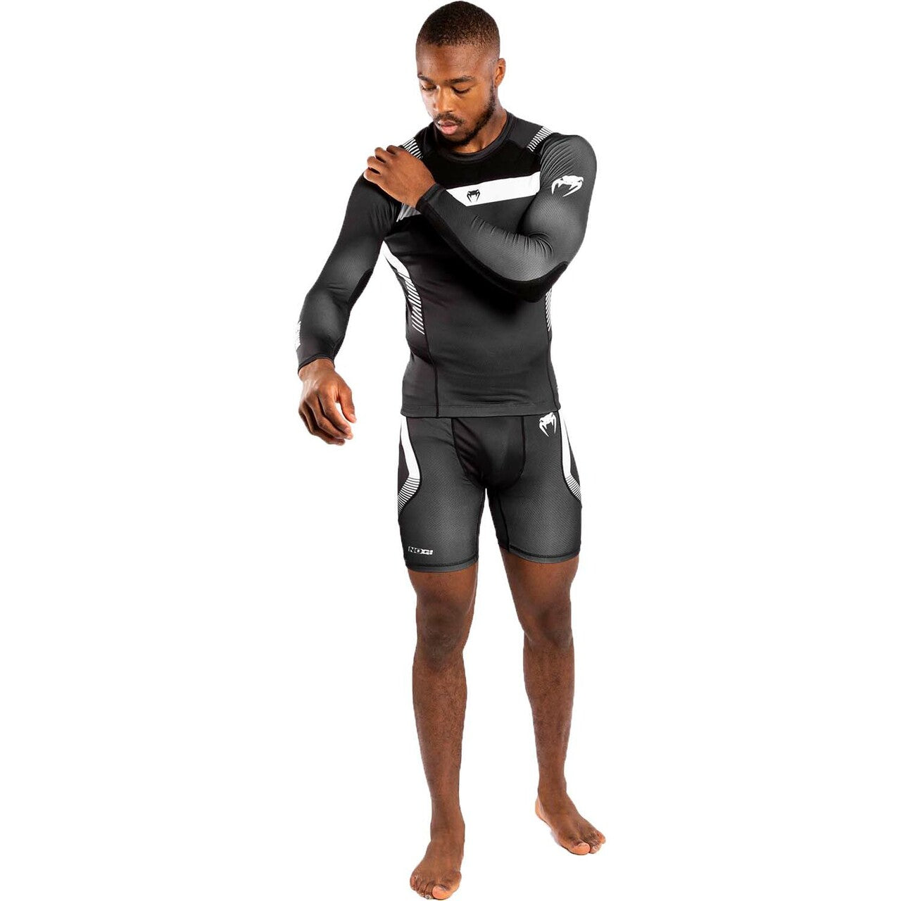 Venum No Gi Grappling Black/White Compression Rash Guard