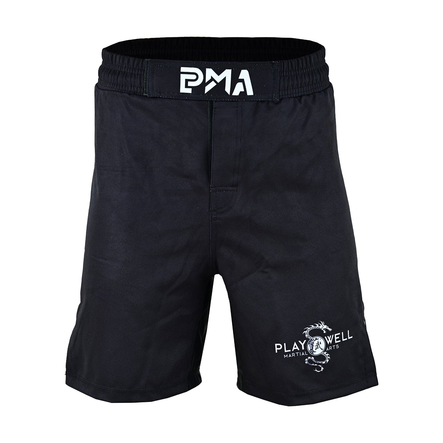 Playwell Pro MMA Plain Black No Gi Training Shorts