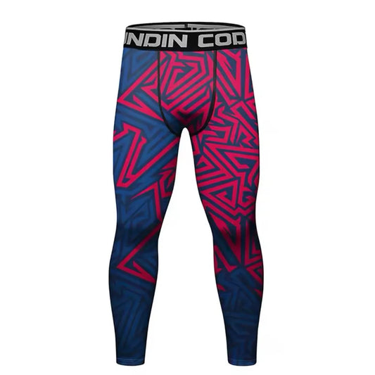 Abstract Geometric Premium Compression Spats for BJJ, MMA, Wrestling, CrossFit, Yoga, Running, Cycling, and More - MADE TO ORDER 2 WEEK DISPATCH
