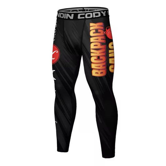 Backpack Gang Premium Compression Spats For BJJ, MMA, Wrestling, CrossFit, Yoga, Running, Cycling, and More - MADE TO ORDER 2 WEEK DISPATCH