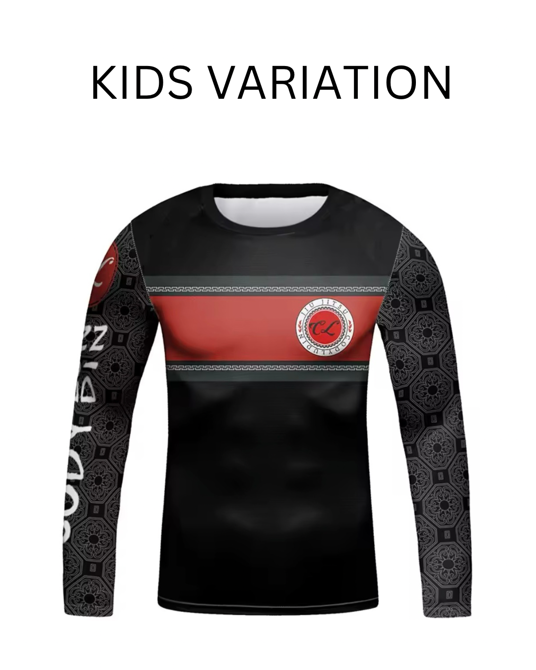 Black & Red Premium BJJ / MMA Rash Guard - LONG & SHORT SLEEVE VARIATIONS - MADE TO ORDER 2 WEEK DISPATCH