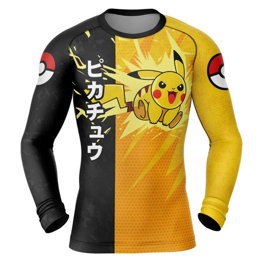Pokemon Pikachu Thunder Premium Rash Guard - LONG OR SHORT SLEEVE - MADE TO ORDER 2 WEEK DISPATCH