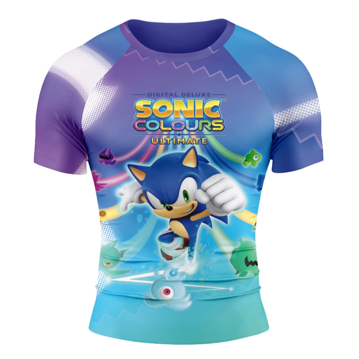 Sonic The Hedgehog Colours Premium Short Sleeve Rash Guard - MADE TO ORDER 2 WEEK DISPATCH
