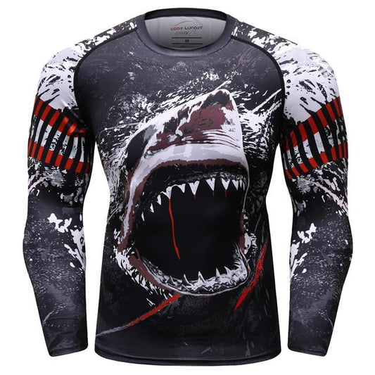 Shark Premium Long Sleeve BJJ Rash Guard