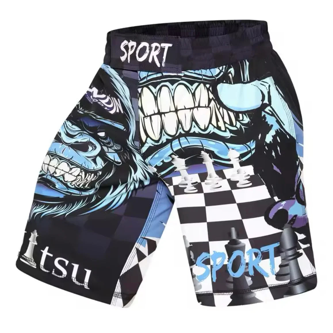 Gorilla Chess Premium BJJ No Gi Grappling Shorts - MADE TO ORDER 2 WEEK DISPATCH