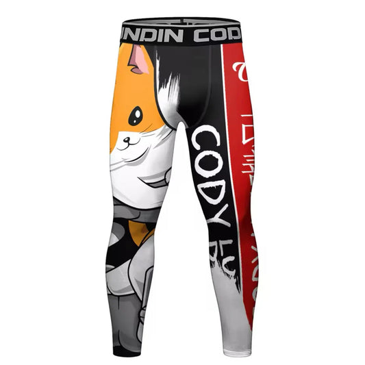 Cat Premium Compression Spats for BJJ, MMA, Wrestling, CrossFit, Yoga, Running, Cycling, and More - MADE TO ORDER 2 WEEK DISPATCH