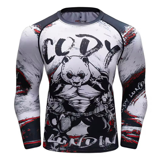Panda Premium BJJ / MMA Rash Guard - LONG & SHORT SLEEVE VARIATIONS - MADE TO ORDER 2 WEEK DISPATCH
