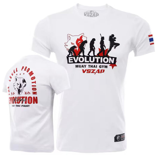 Muay Thai Evolution White Premium T-Shirt - MADE TO ORDER 2 WEEK DISPATCH