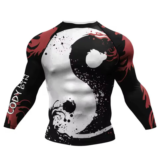 Yin Yang Premium BJJ / MMA Rash Guard - LONG & SHORT SLEEVE VARIATIONS - MADE TO ORDER 2 WEEK DISPATCH