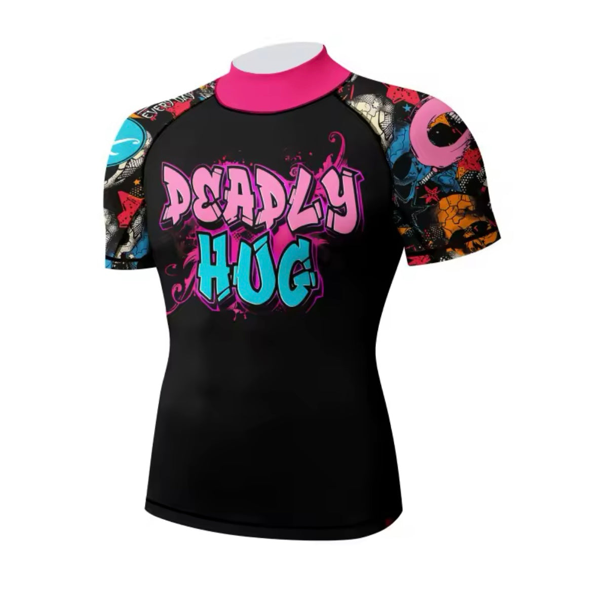 Deadly Hug Premium High Neck BJJ No Gi / MMA Set. Rash Guard, Shorts & Spats - MADE TO ORDER 2 WEEK DISPATCH