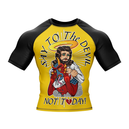 Jesus Devil Premium Short Sleeve BJJ Rash Guard