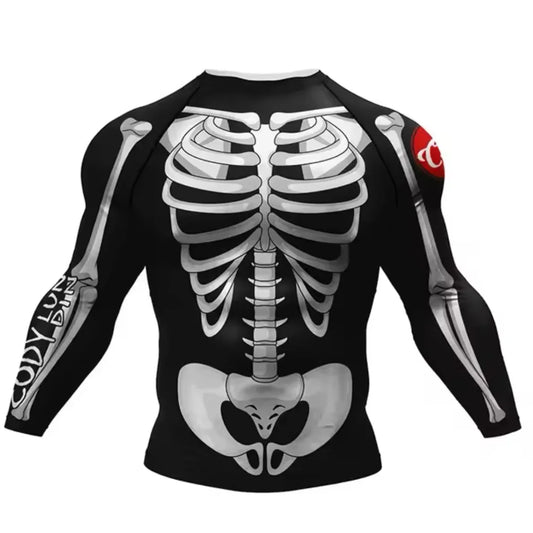 Skeleton Premium BJJ / MMA Rash Guard - LONG & SHORT SLEEVE VARIATIONS - MADE TO ORDER 2 WEEK DISPATCH