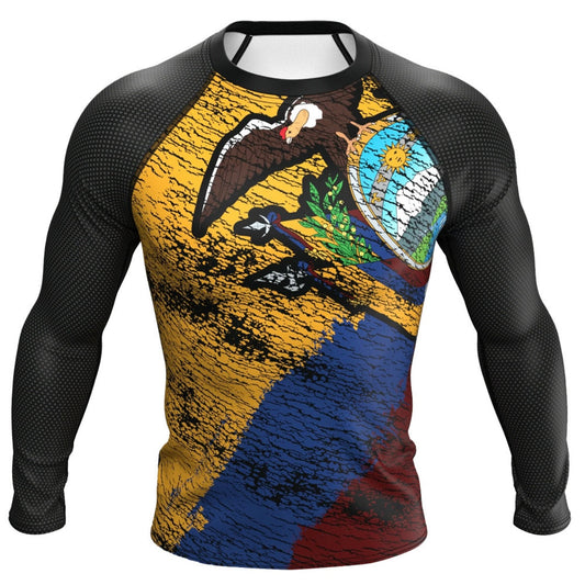 Ecuador Premium Rash Guard - LONG OR SHORT SLEEVE - MADE TO ORDER 2 WEEK DISPATCH
