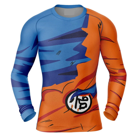 Dragon Ball Z Goku Torn Premium Rash Guard - LONG OR SHORT SLEEVE - MADE TO ORDER 2 WEEK DISPATCH