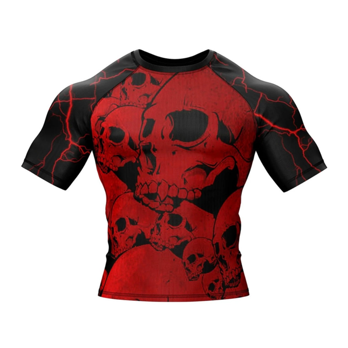 Red Skull Premium Rash Guard - LONG OR SHORT SLEEVE - MADE TO ORDER 2 WEEK DISPATCH