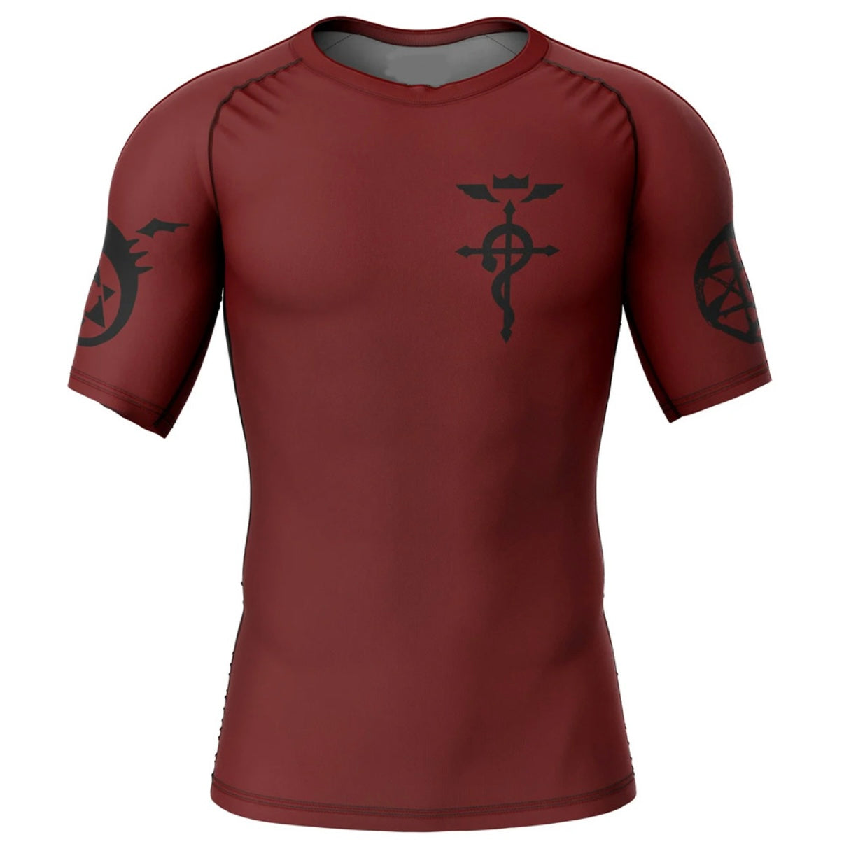 Fullmetal Alchemist Edward Elric Premium Short Sleeve Rash Guard - MADE TO ORDER 2 WEEK DISPATCH