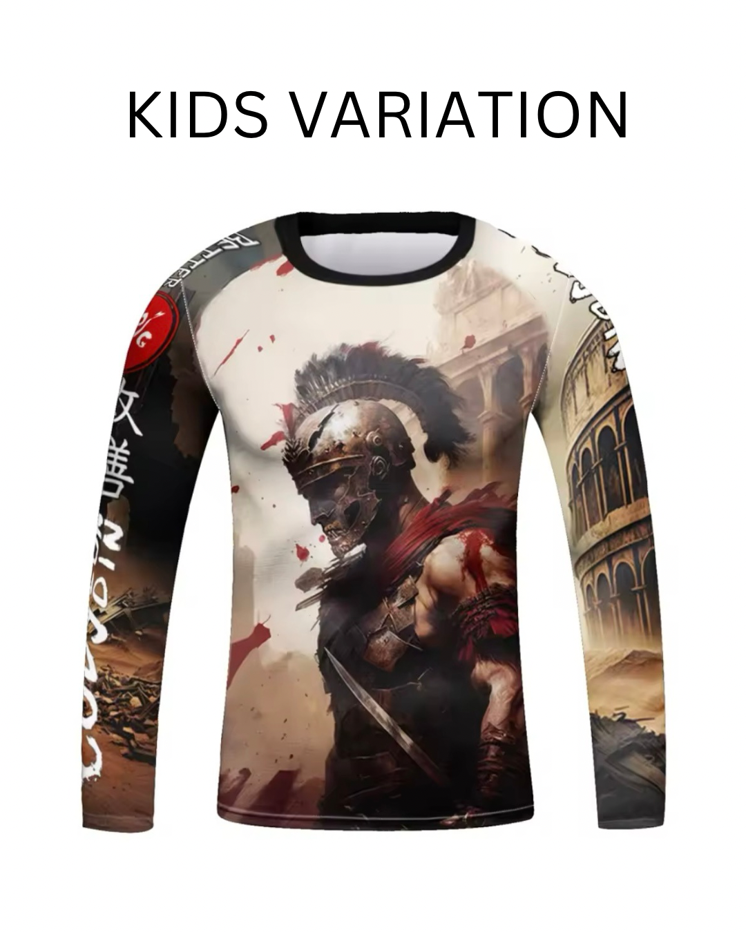 Gladiator Premium BJJ / MMA Rash Guard - LONG & SHORT SLEEVE VARIATIONS - MADE TO ORDER 2 WEEK DISPATCH