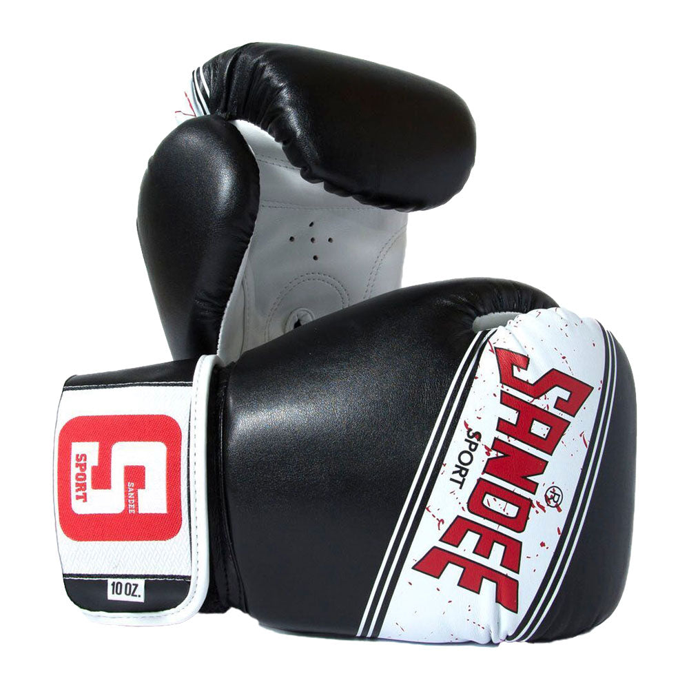 Sandee Sport Muay Thai Boxing Gloves - Black