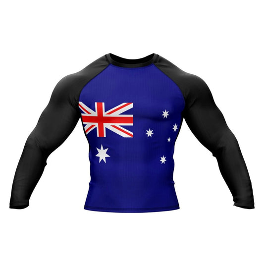 Australia Premium Rash Guard - LONG OR SHORT SLEEVE - MADE TO ORDER 2 WEEK DISPATCH