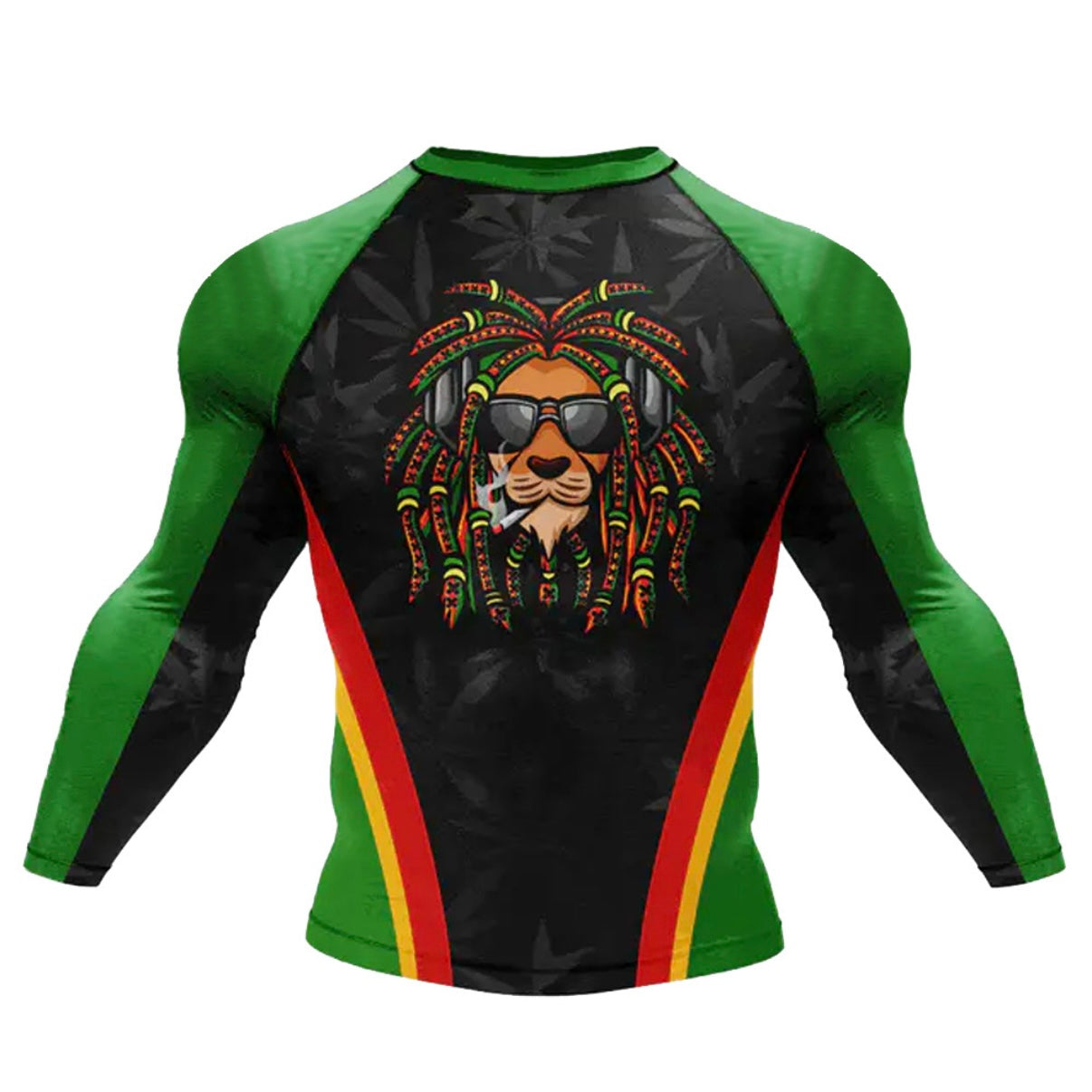 Reggae Premium Rash Guard - LONG OR SHORT SLEEVE - MADE TO ORDER 2 WEEK DISPATCH