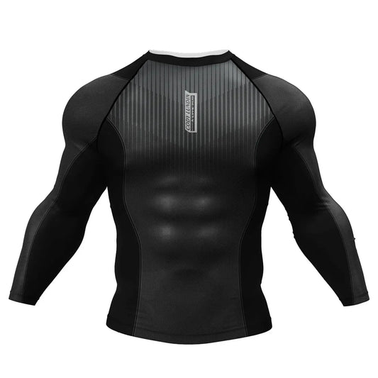 Black Premium BJJ / MMA Rash Guard - LONG & SHORT SLEEVE VARIATIONS - MADE TO ORDER 2 WEEK DISPATCH