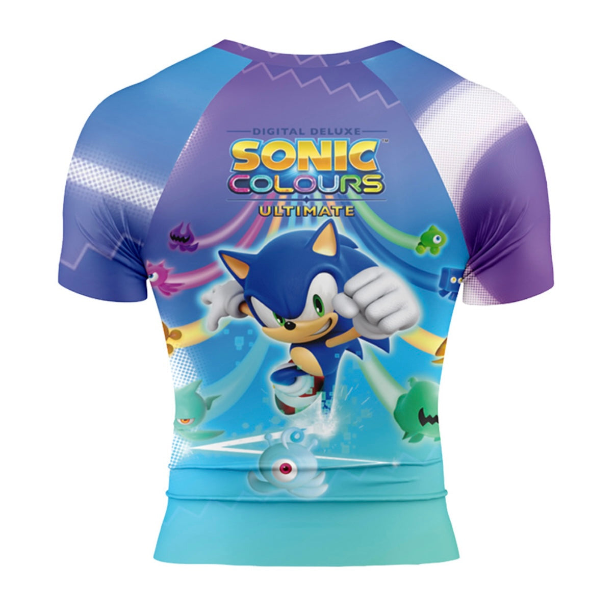Sonic The Hedgehog Colours Premium Short Sleeve Rash Guard - MADE TO ORDER 2 WEEK DISPATCH