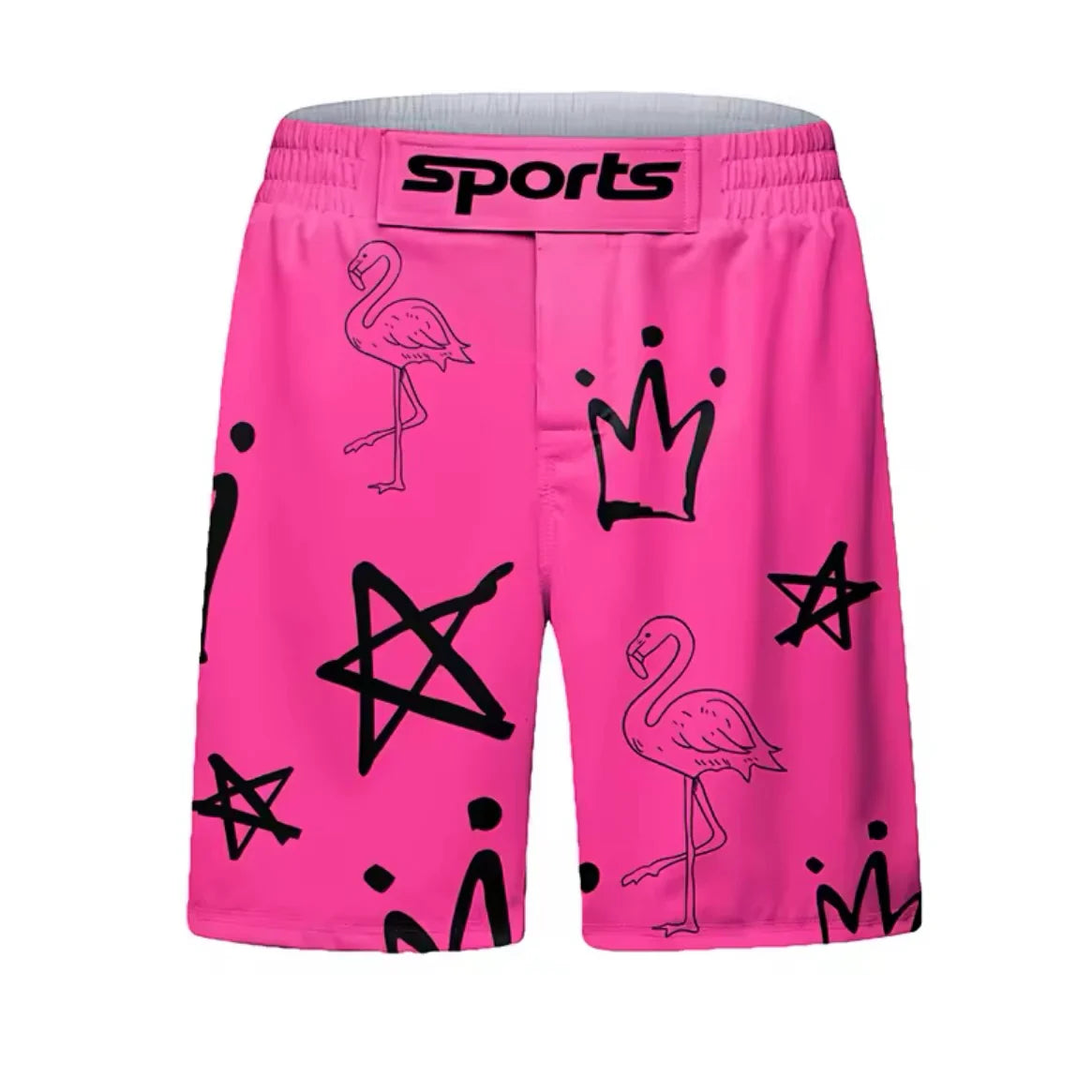 Pink Flamingo Premium BJJ No Gi / MMA Grappling Shorts - MADE TO ORDER 2 WEEK DISPATCH