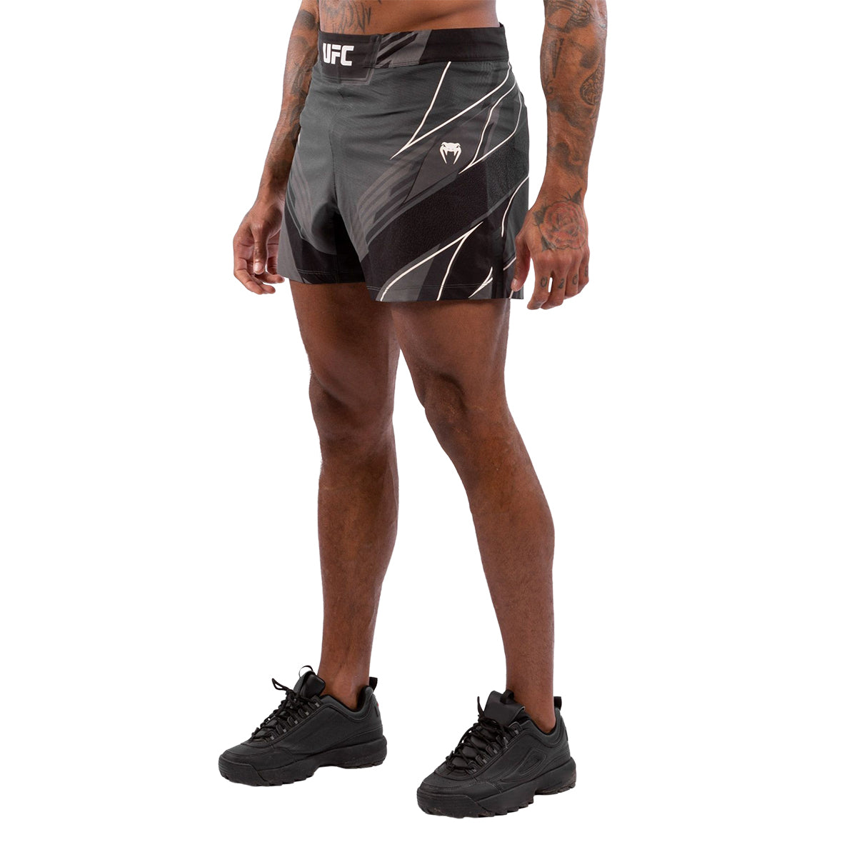 Venum x UFC Authentic Short Fit Mens Fight Shorts - Black/White