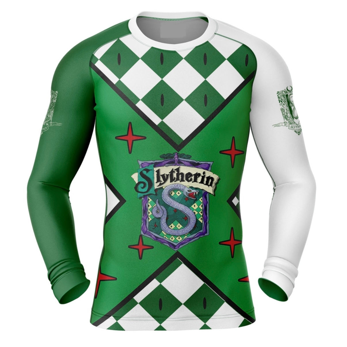 Hogwarts Slytherin Premium Rash Guard - LONG OR SHORT SLEEVE - MADE TO ORDER 2 WEEK DISPATCH