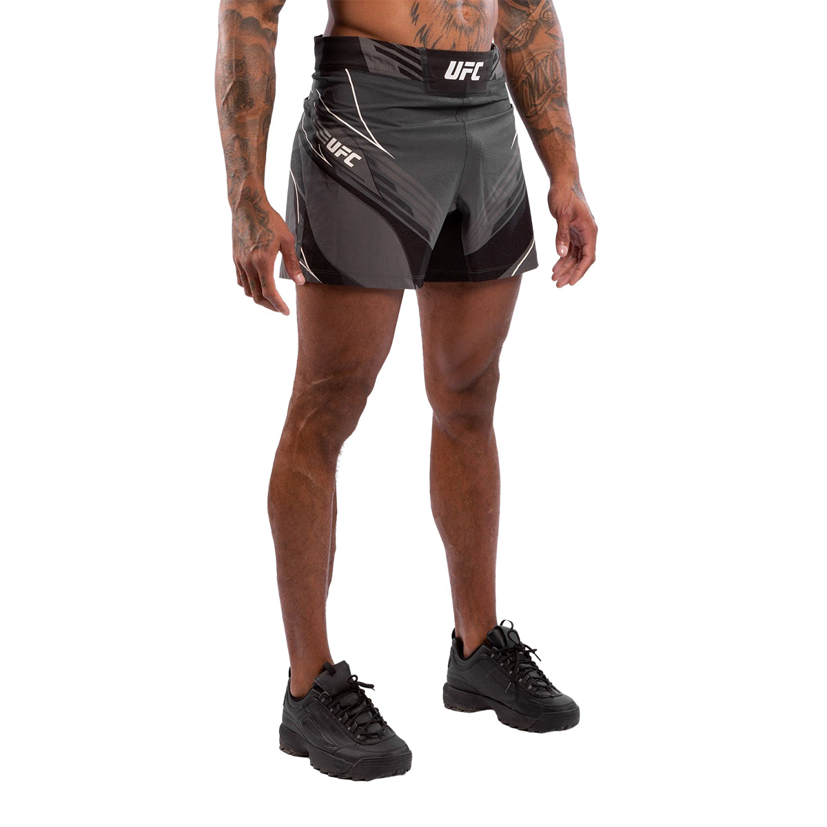 Venum x UFC Authentic Short Fit Mens Fight Shorts - Black/White