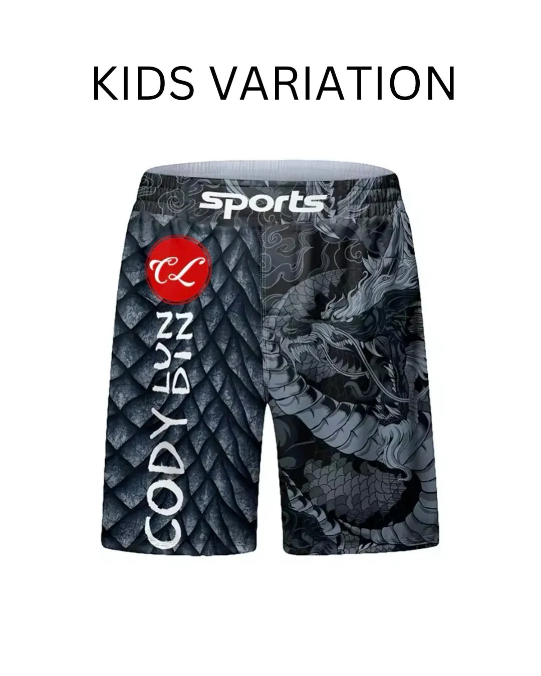 Black Dragon Premium BJJ No Gi / MMA Grappling Shorts - MADE TO ORDER 2 WEEK DISPATCH