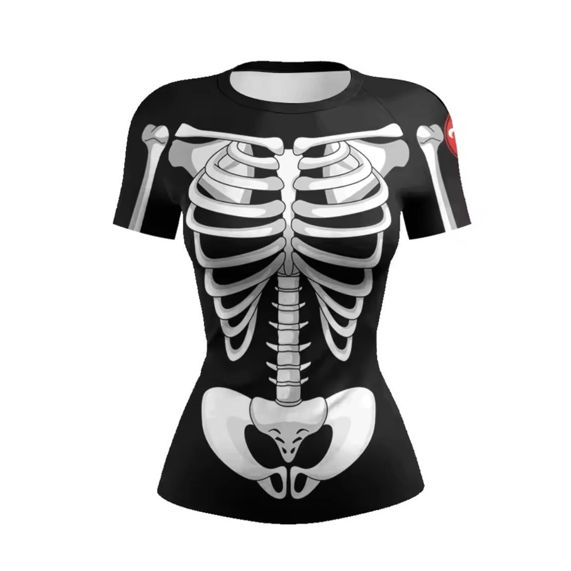 Women’s Skeleton  Premium BJJ / MMA Rash Guard - MADE TO ORDER 2 WEEK DISPATCH