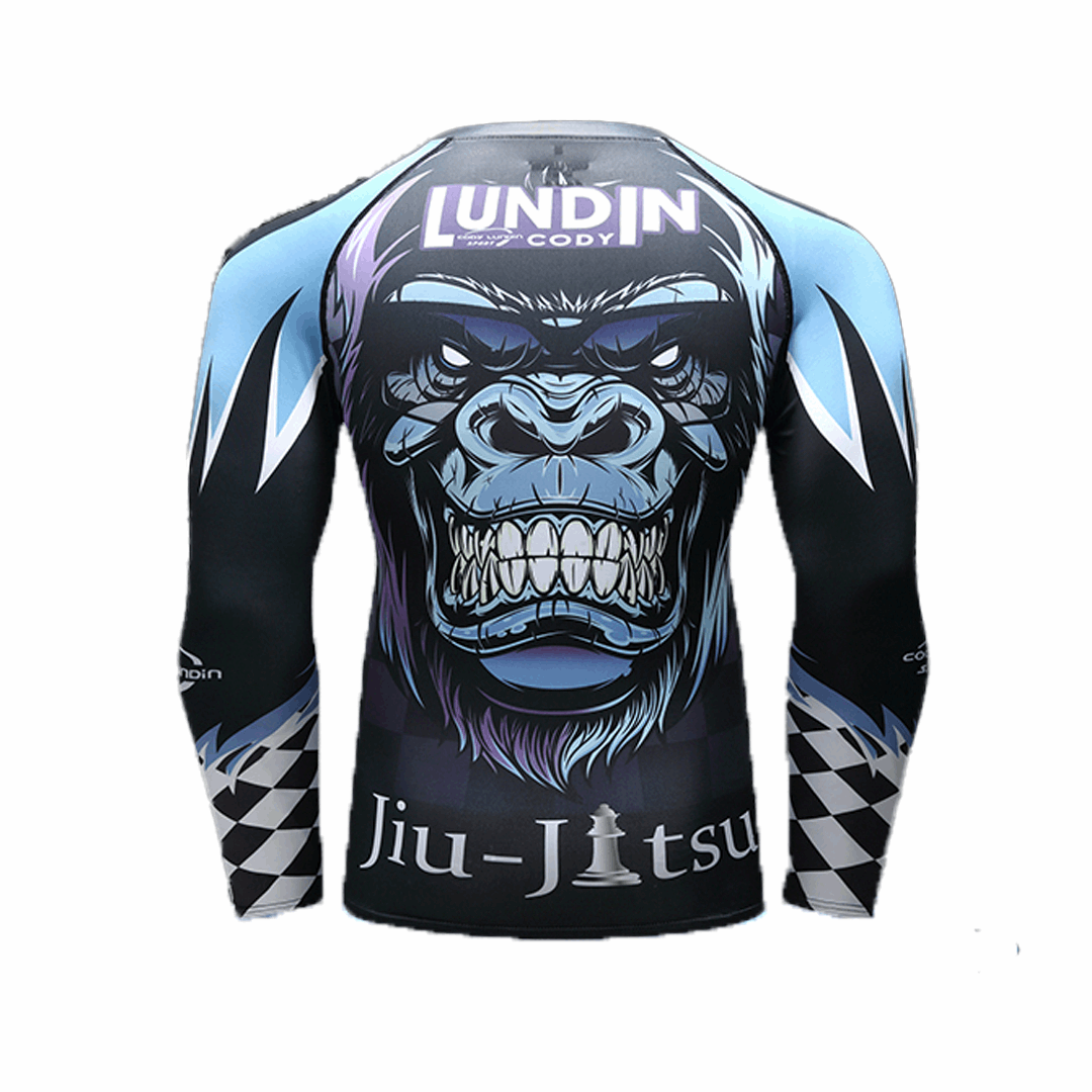 Gorilla Chess Premium Long Sleeve Rash Guard BJJ Rash Guard